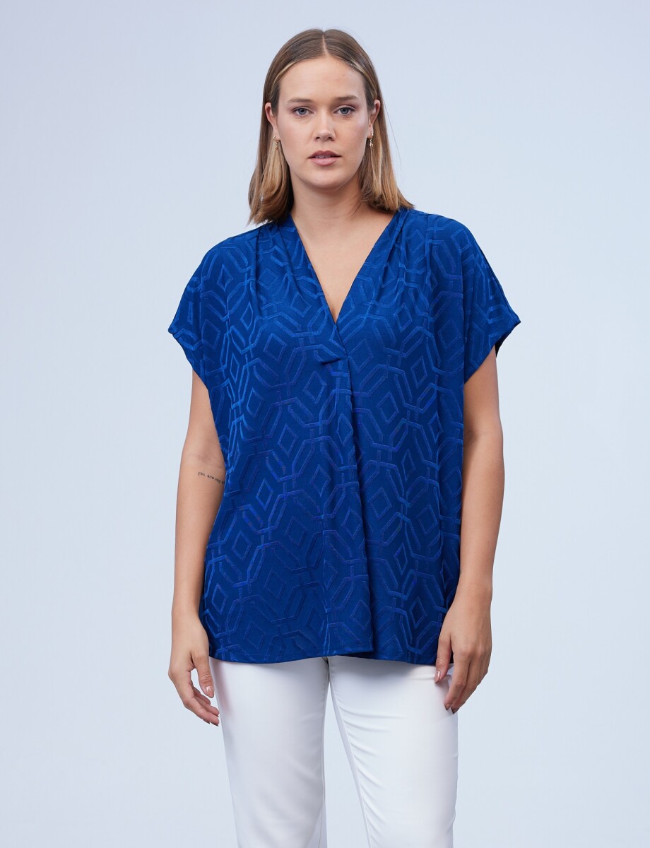 Blusa Labrada Oversize - Azul 