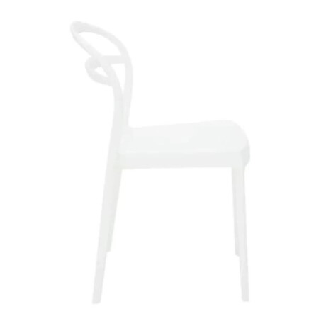 Silla Sissi Tramontina c/ Respaldo Abierto Moderna Apilable Blanco