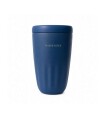 Vaso térmico acanalado con tapa 450ml Azul