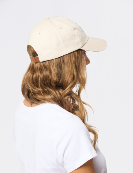 GORRO CON VISERA DE LONA Beige