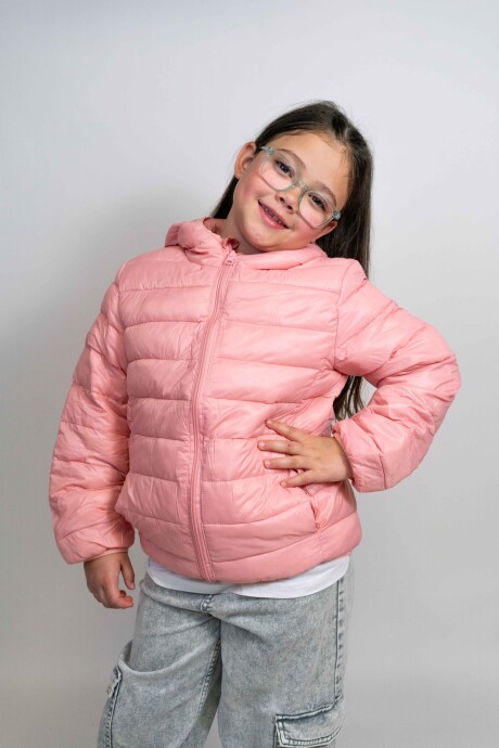 Campera Con Capucha Rosado