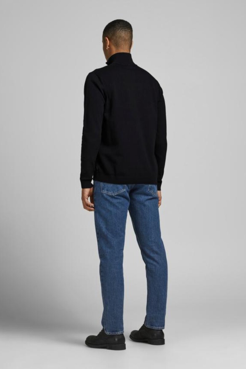 Sweater Medio Cierre Basic Black