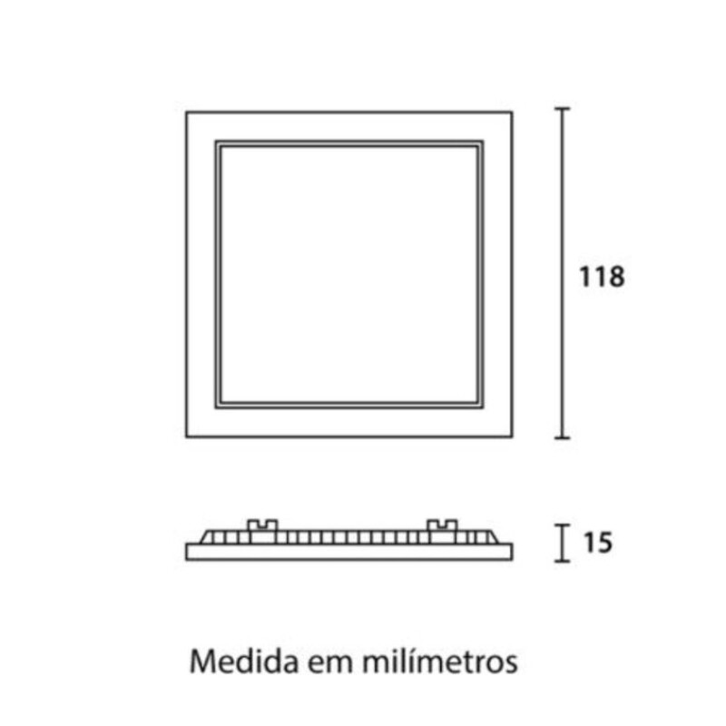 PANEL EMB. LED  6W 3000K  CUADRADO PANEL EMB. LED  6W 3000K  CUADRADO