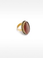 Anillo Maxi Con Piedra rojo