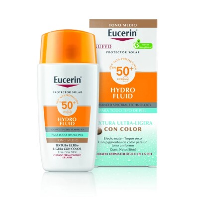 Protector Solar Eucerin Hydro Fluid Fps50+ Tono Medio Protector Solar Eucerin Hydro Fluid Fps50+ Tono Medio