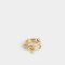 Anillos Medianos y Grandes Con strass Anillo De Metal Con Strass - Dorado