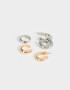 Bijou Cuff Mix plaiting Set De Aros Mixplating - Dorado