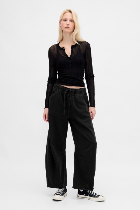 Jean Horseshoe Easy Mujer Black 1