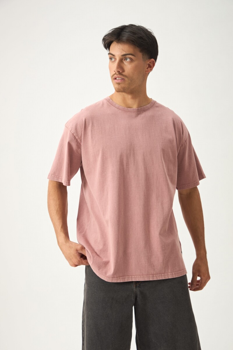 REMERA STONE WASH - ROSA 