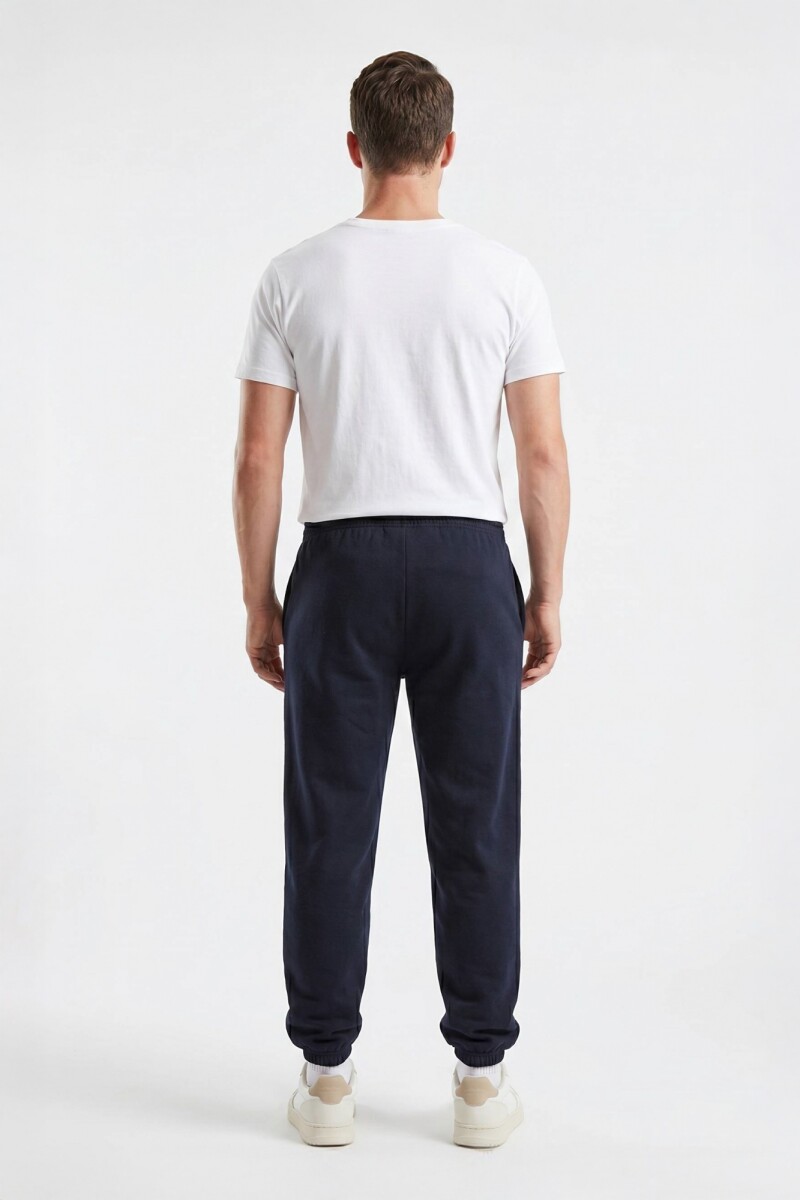Pantalón dep clásico c/puños elásticos - UNISEX AZUL OSCURO
