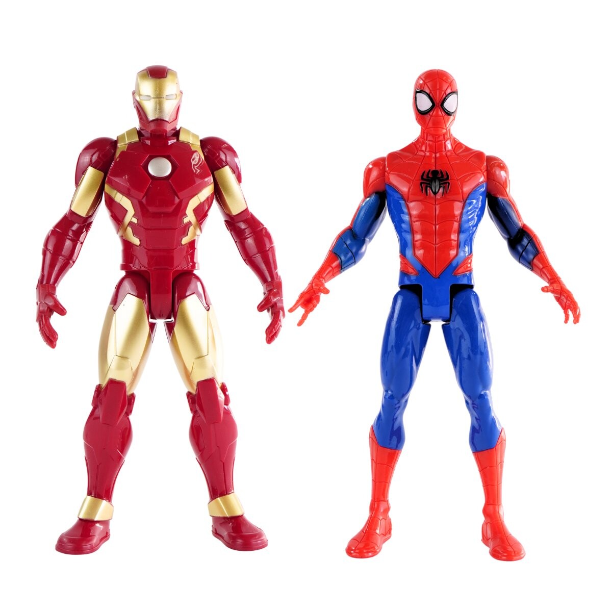 Set de muñecos Spiderman y Iron Man 