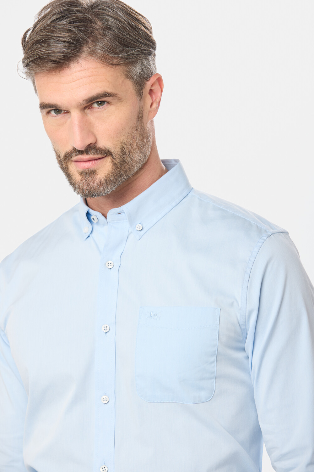 CAMISA LISA SPORT Celeste Claro