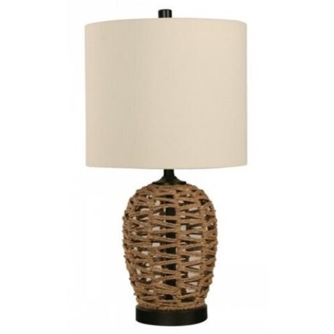 VELADOR DE MESA 1L E27 RATTAN CHOCOLATE Y NEGRO VELADOR DE MESA 1L E27 RATTAN CHOCOLATE Y NEGRO