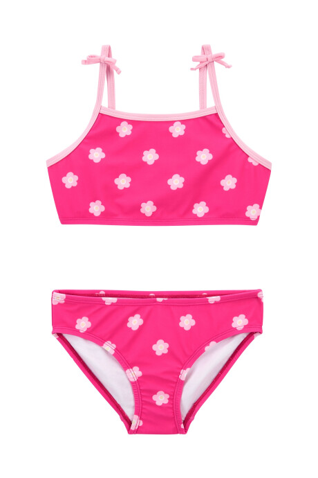 Traje de baño dos piezas con protección UPF 50+ y diseño floral Sin color