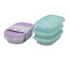 Set viandas plasticas rectangulares 950 ml x3 Set viandas plasticas rectangulares 950 ml x3