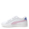 Championes Infantiles Puma Smash 3.0 Leather Blanco - Rosa - Violeta Lavanda