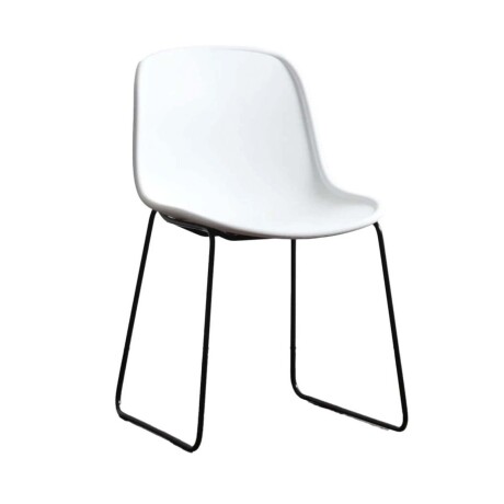 SILLA DE COMEDOR PP-Y-METAL BLANCO LAURA