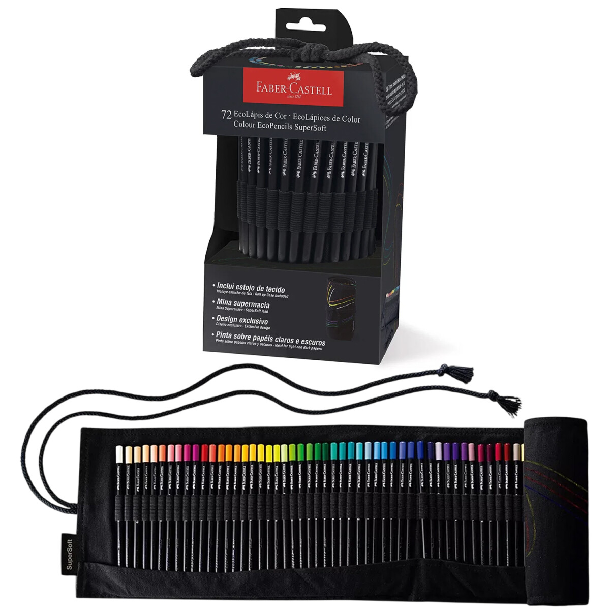Set Estuche con 72 Colores Faber-Castell Supersoft 