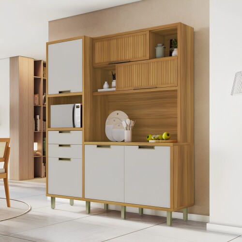 Mueble de Cocina Modular IMPERATRIZ Marron/Gris