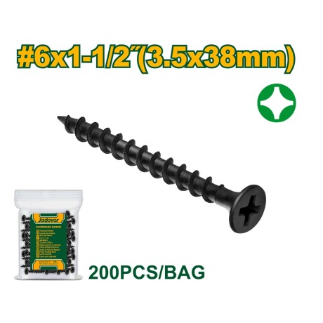 Tornillo Drywall Grueso 3.5x38mm 200pcs Tornillo Drywall Grueso 3.5x38mm 200pcs
