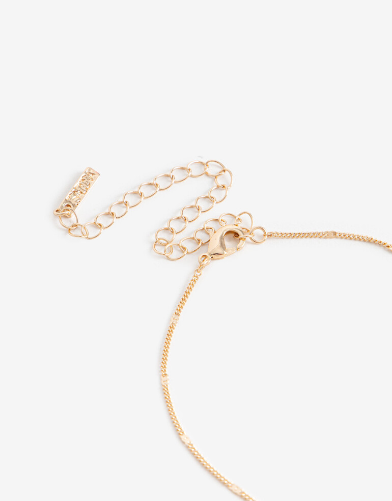 Cadena Corta con Dije Con Dijes Collar Con Dije Btánico - Dorado