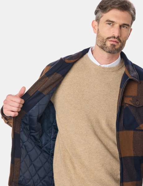 CAMPERA DE ABRIGO DE PAÑO Azul