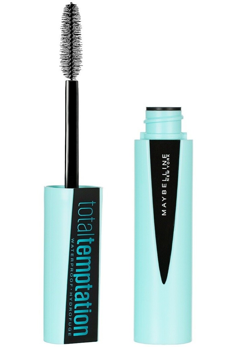 Máscara De Pestañas Maybelline Total Temptation Waterproof Tono Black 