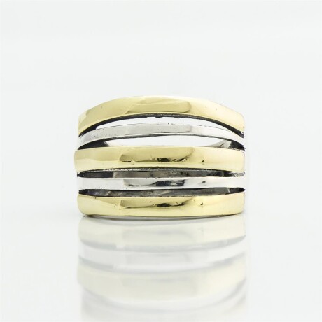 Anillo de plata 925 y double en oro 18k. Anillo de plata 925 y double en oro 18k.
