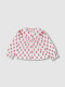 Camisa Estampada Con Bordado En Hombro Blanco Roto