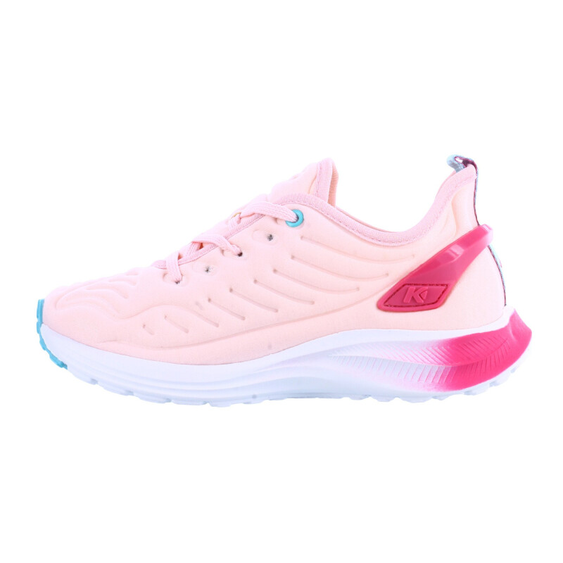 Championes de Niña KIDY acordonado con pieza en contraste Rosa - Verde Agua