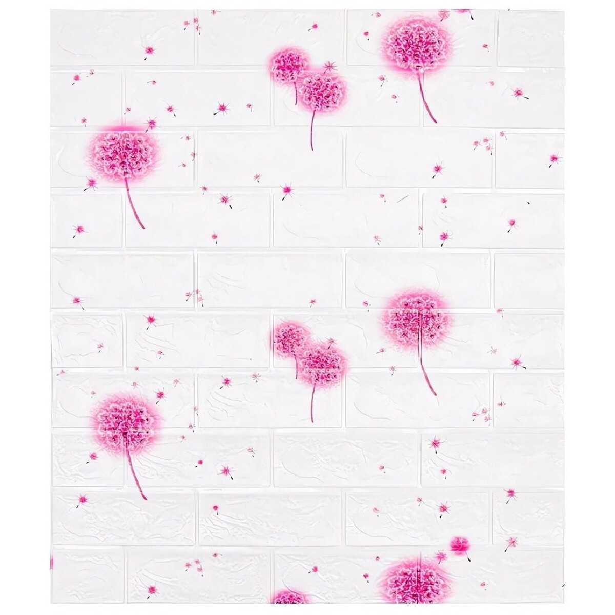 Revestimiento Autoadhesivo Pared Infantil X20 Calidad - Variante Flores Rosa 