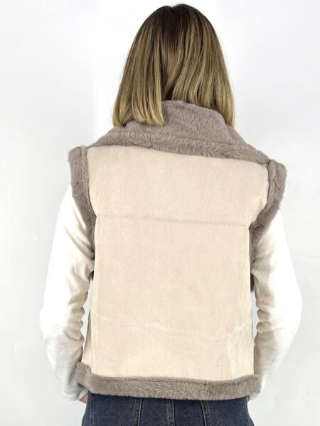 CHALECO SLOWLYMGF95 BEIGE