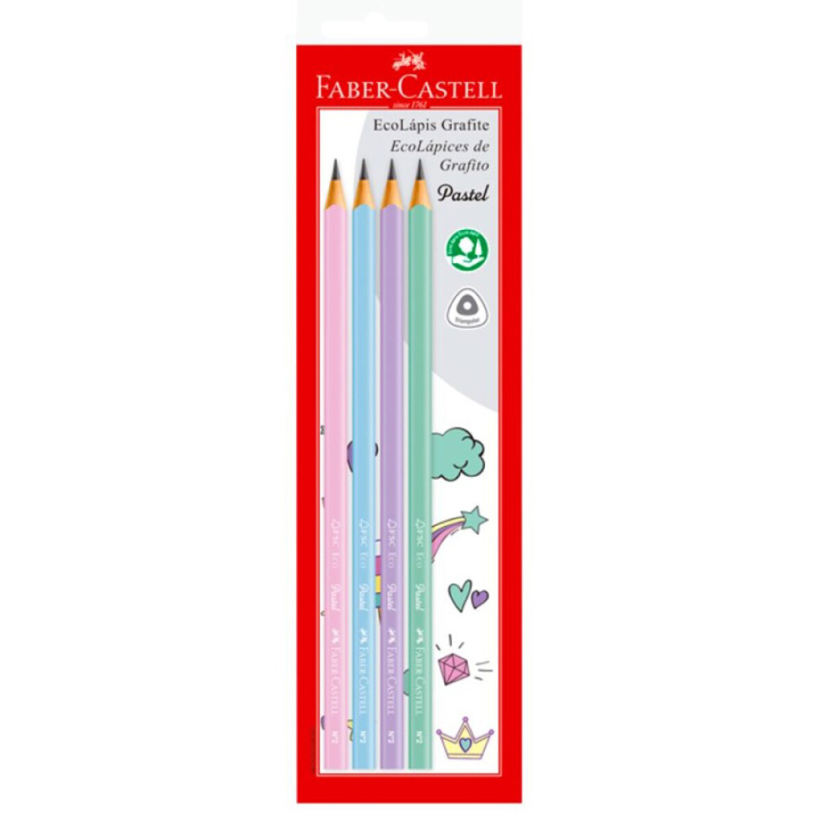 Lapiz Faber Castell x 4 - Pastel 