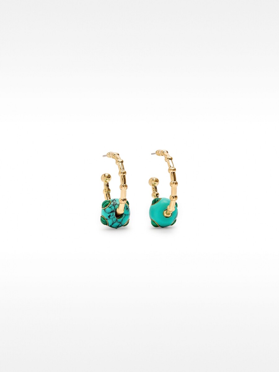 Aros Con Piedra azul