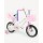 Bicicleta Bebesit Queen rodado 12" con rueditas y canasto Blanca
