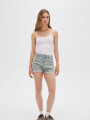 Short Eloide Celeste Grisaceo