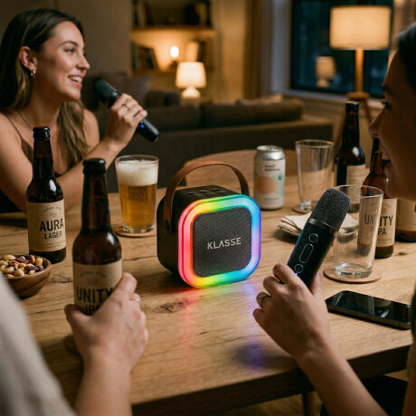 Parlante Bluetooth Klasse Karaoke | 2 micrófonos inalámbricos Parlante Bluetooth Klasse Karaoke | 2 micrófonos inalámbricos