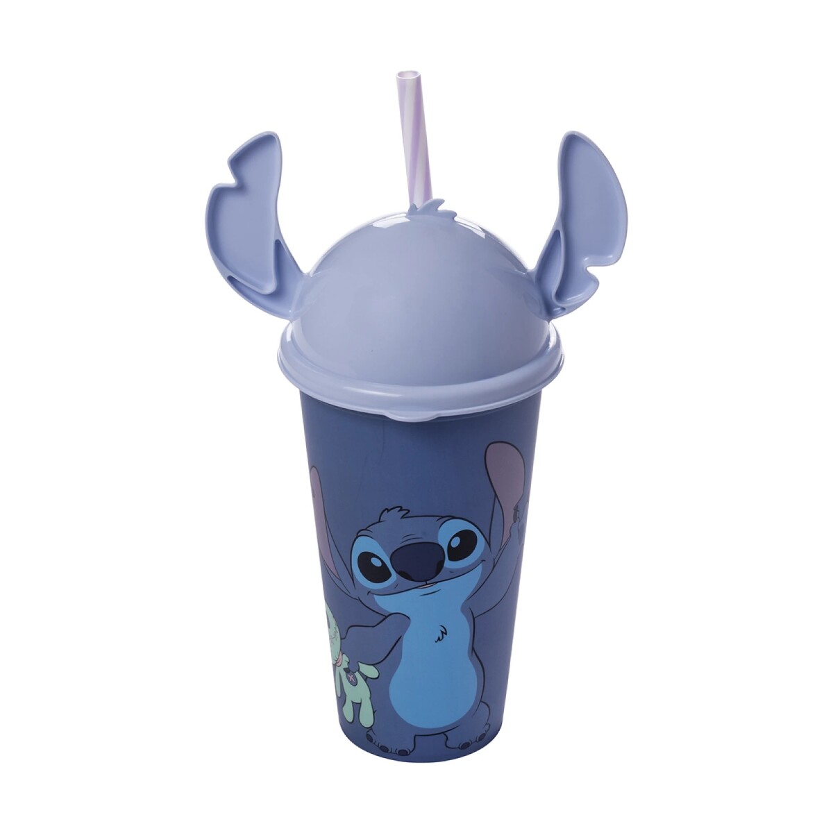 Vaso Plástico Milkshake Disney con Forma y Pajita 500ML - STITCH 