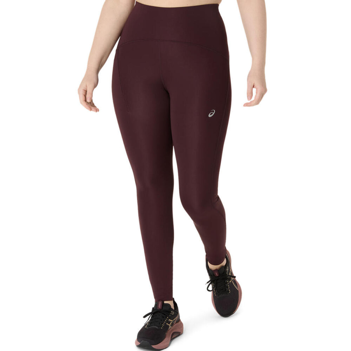 Leggings Running Road High Waist Tight Mujer - Dark Currant 