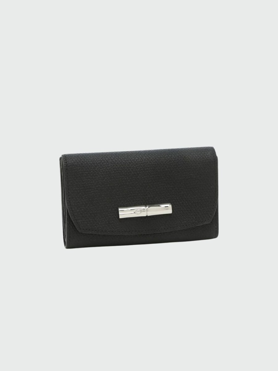 Longchamp -Billetera de cuero compacta, Roseau - 0 