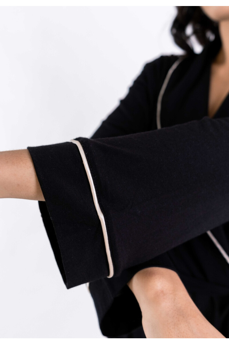 BATA EN ALGODÓN PIMA PERUANO NEGRO