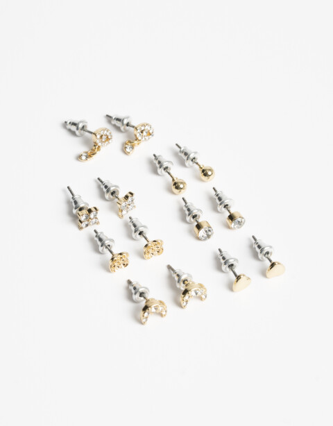 Aros Sets Metal Set De Aros Por 7 Días - Dorado
