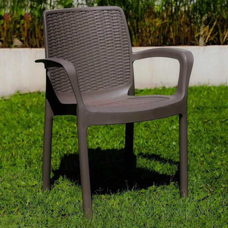 JUEGO DE JARDIN FIDJI 4 SILLAS Y MESA RATAN MOKA Juego De Jardin Fidji 4 Sillas Y Mesa Ratan Moka