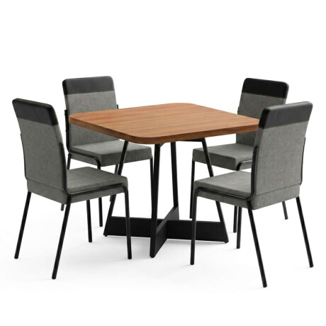 Juego de Comedor 4 sillas Duo + Mesa Atria Negro