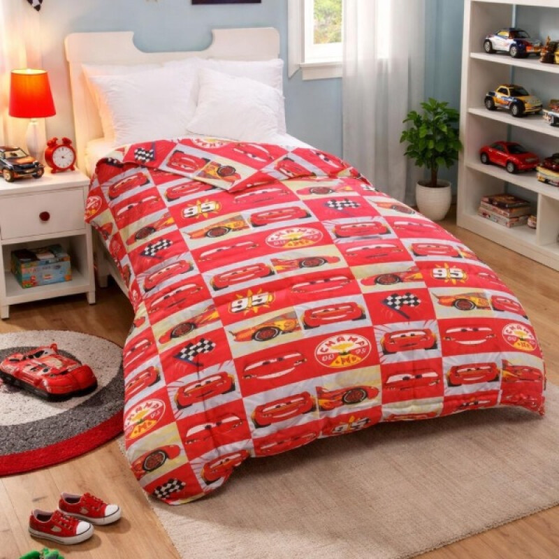 Acolchado 1 Plaza Disney CARS ROJO – Abrigo, suavidad y diversión Acolchado 1 Plaza Disney CARS ROJO – Abrigo, suavidad y diversión