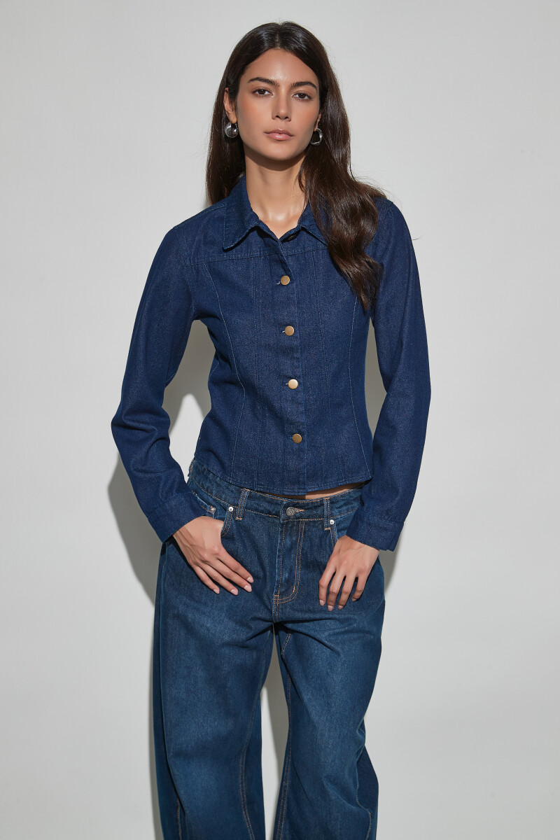 CAMISA MIVRA - AZUL OSCURO 