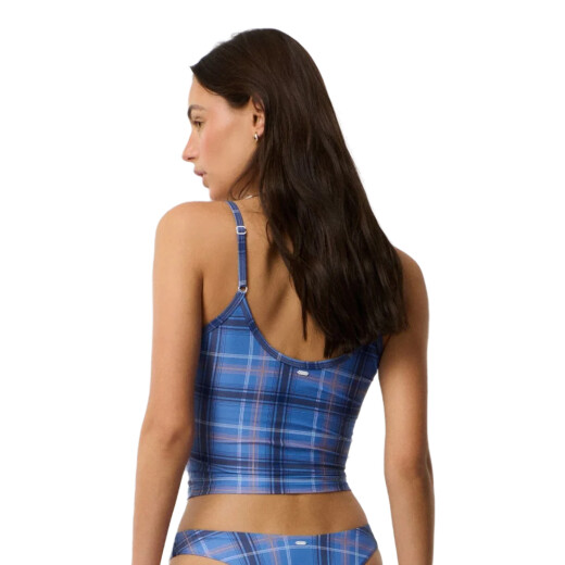 Top Rip Curl Archive: Plaid Tankini - Azul Top Rip Curl Archive: Plaid Tankini - Azul