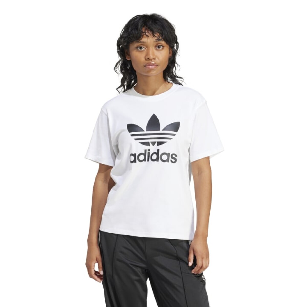 Remera Adidas Trefoil Tee de Mujer - IR9534 - Blanco 