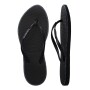 Sandalias Havaianas Slim Point Glitter Mujer Negro/Negro
