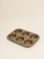 Horno Asadera Muffins 6 Moldes 8 Color Unico